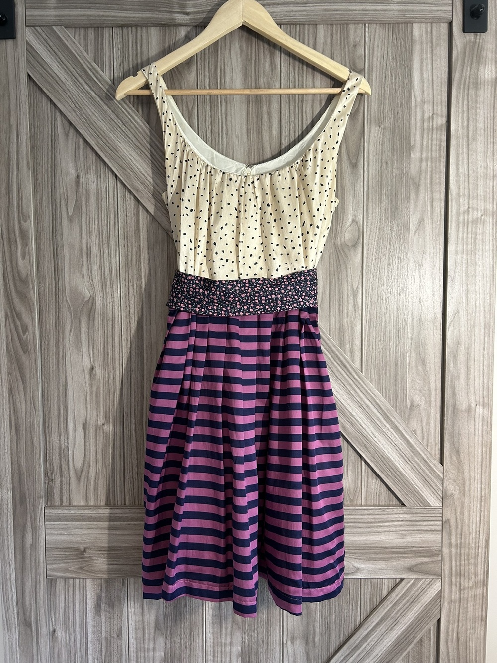 Corey Lynn Calter Anthropologie Whimsical Mixed Print Fit Flare Dress